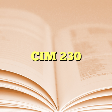 CIM 230