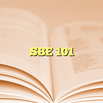 SBE 101