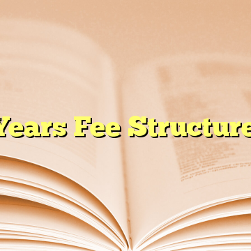 First Years Fee Structure 2024